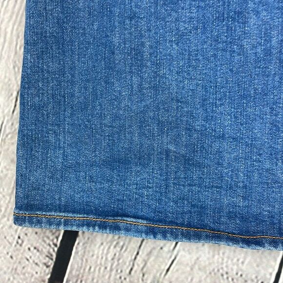 Old Navy Blue Mini Casual Denim Jean distressed skirt size 16 - Picture 7 of 13